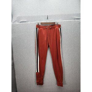 Asos Rust color Track Pants With Black & White Stripes Size M